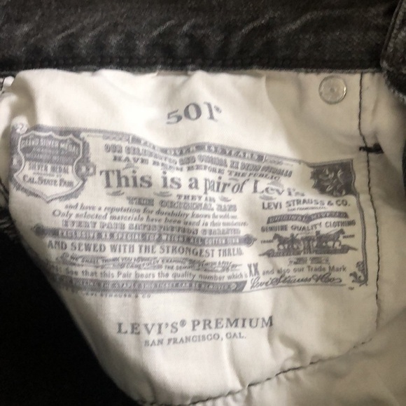 Levis premium 501 BIG E jean shorts size 26 - Picture 10 of 10